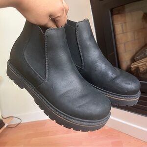 Birkenstock Stalon Black Chelsea Lug Sole Boots